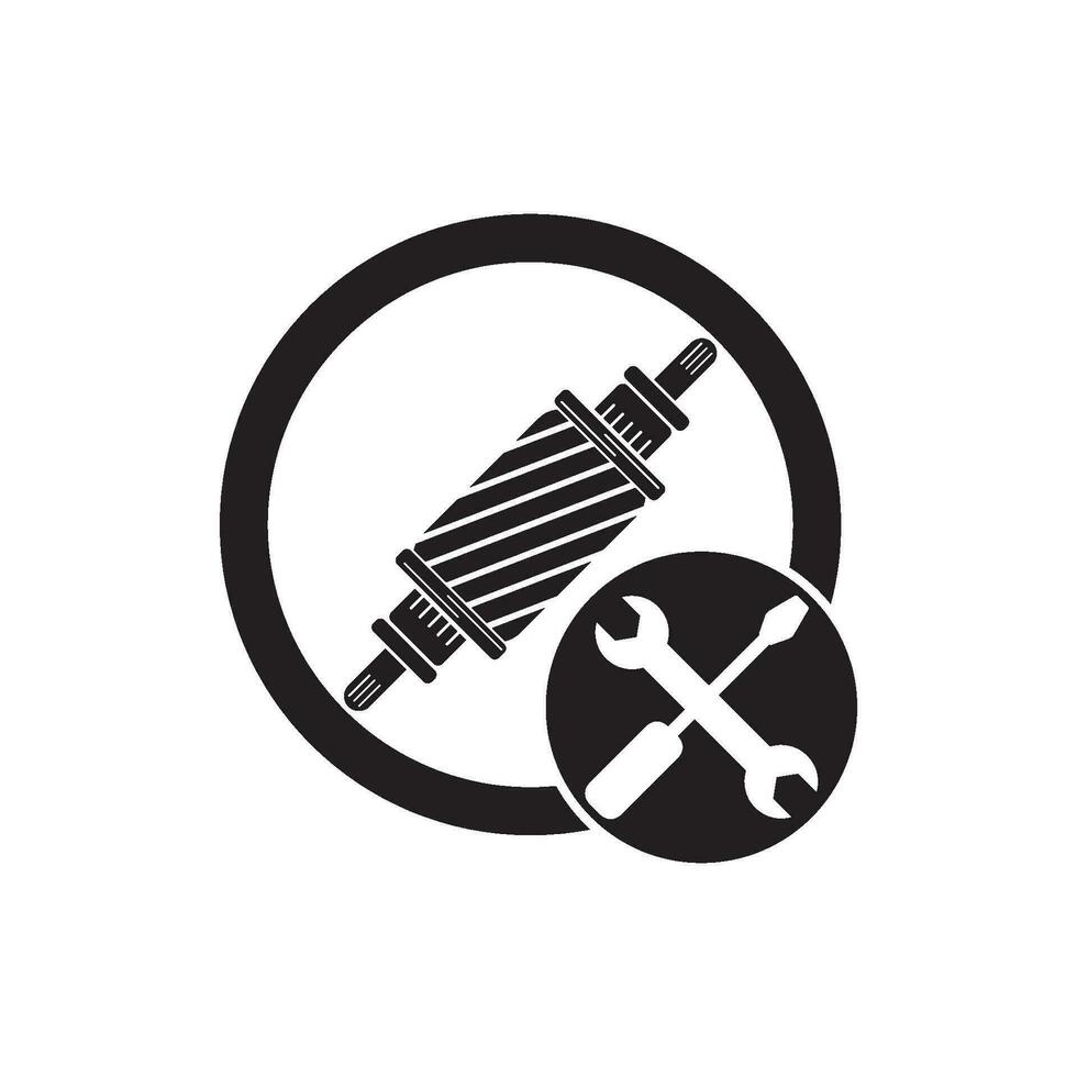 Electric motor icon vector illustration logo design.