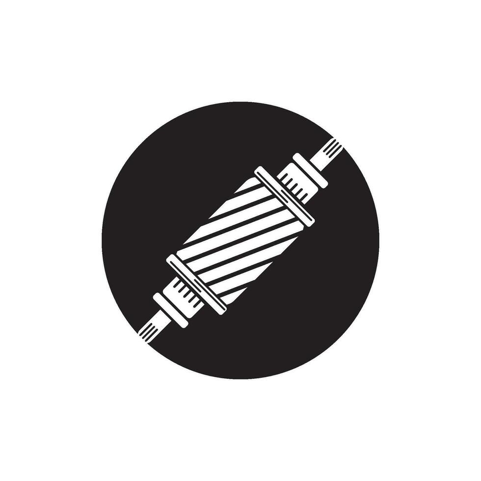 Electric motor icon vector illustration logo design.