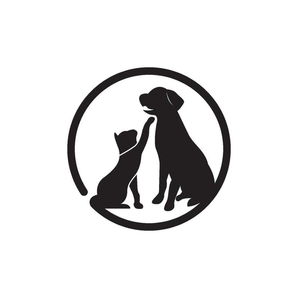 Pet shop icon logo design vector illustration.