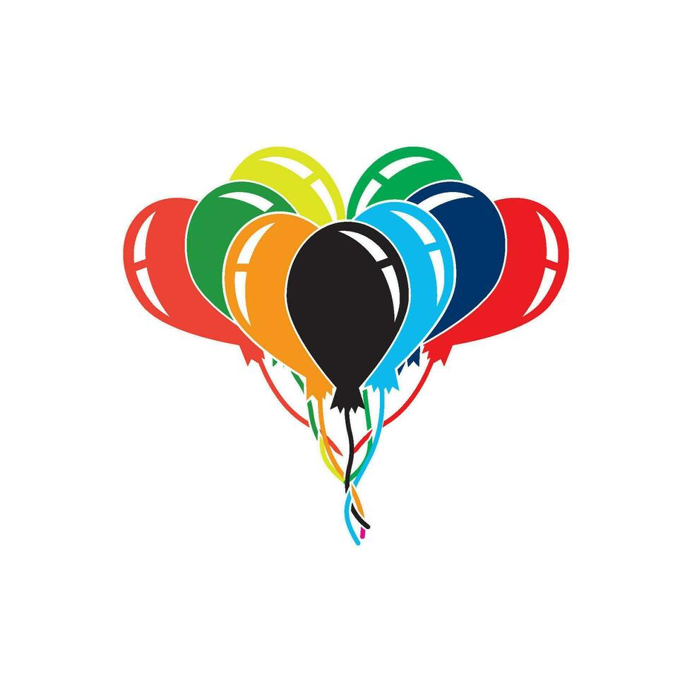 Balloon icon logo vector illustration template design.