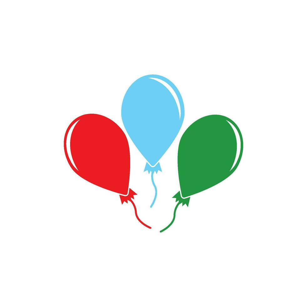 Balloon icon logo vector illustration template design.