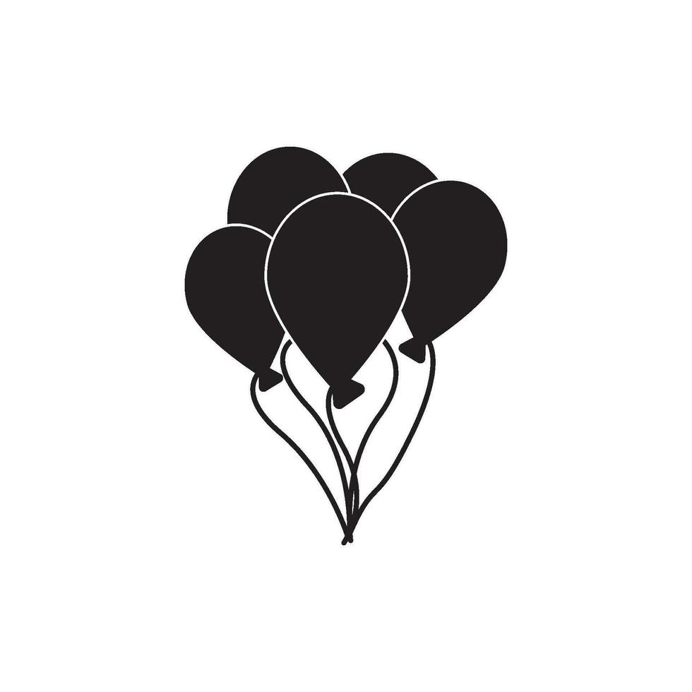 Balloon icon logo vector illustration template design.