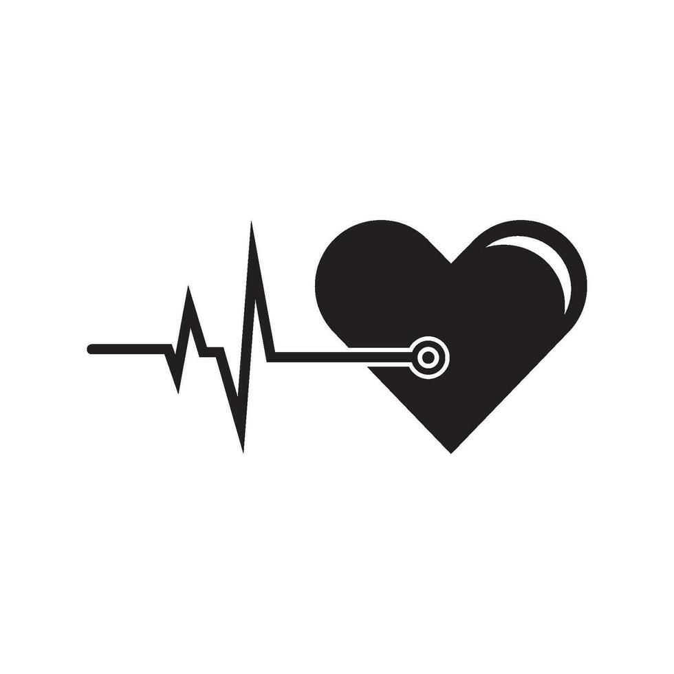 Art design health heartbeat medical pulse vector template