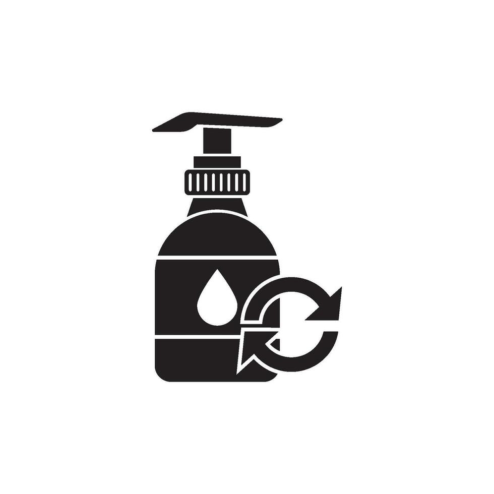 soap bottle logo vector simple icon illustration design