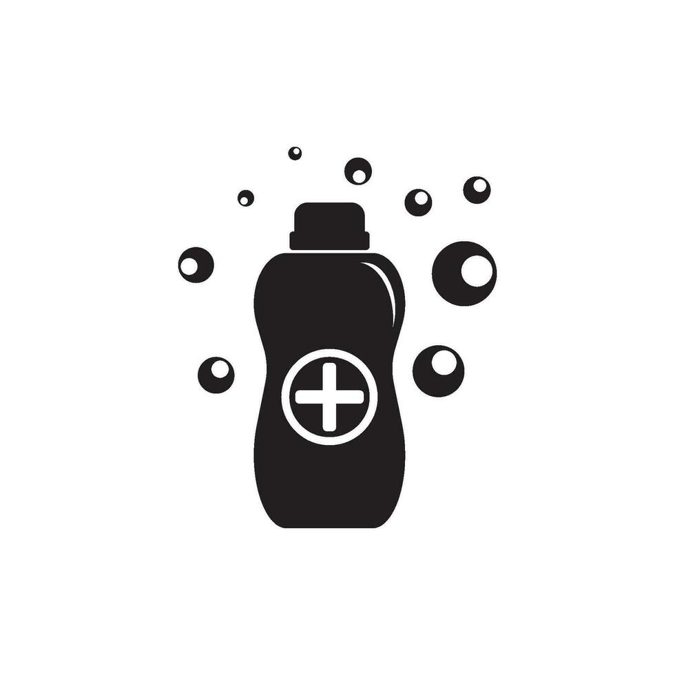 soap bottle logo vector simple icon illustration design