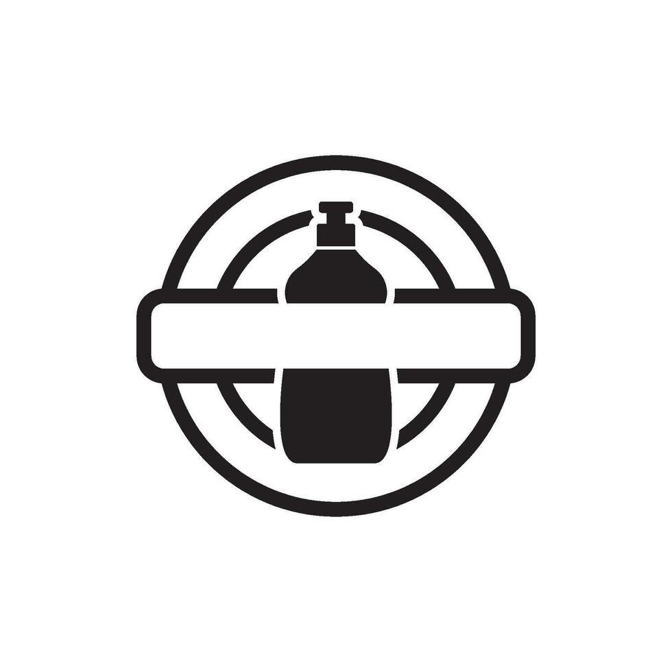 soap bottle logo vector simple icon illustration design