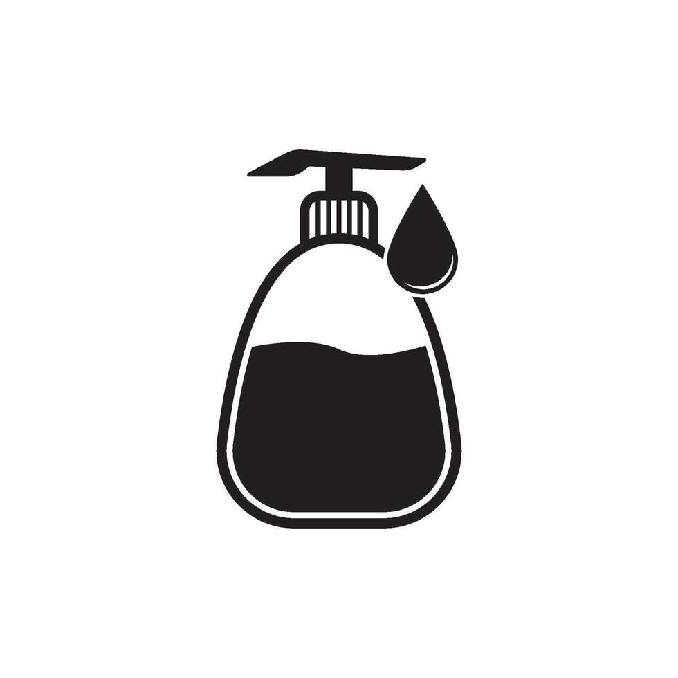 soap bottle logo vector simple icon illustration design