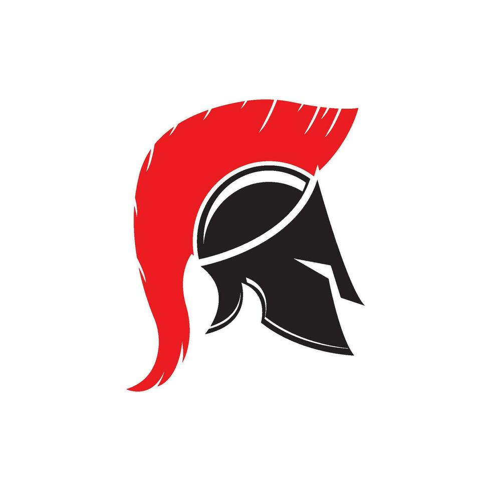 Knight helmet vector illustration for an icon, symbol or logo. knight flat logo gladiator