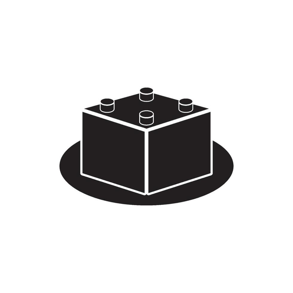 Building block icon vector illustration symbol design