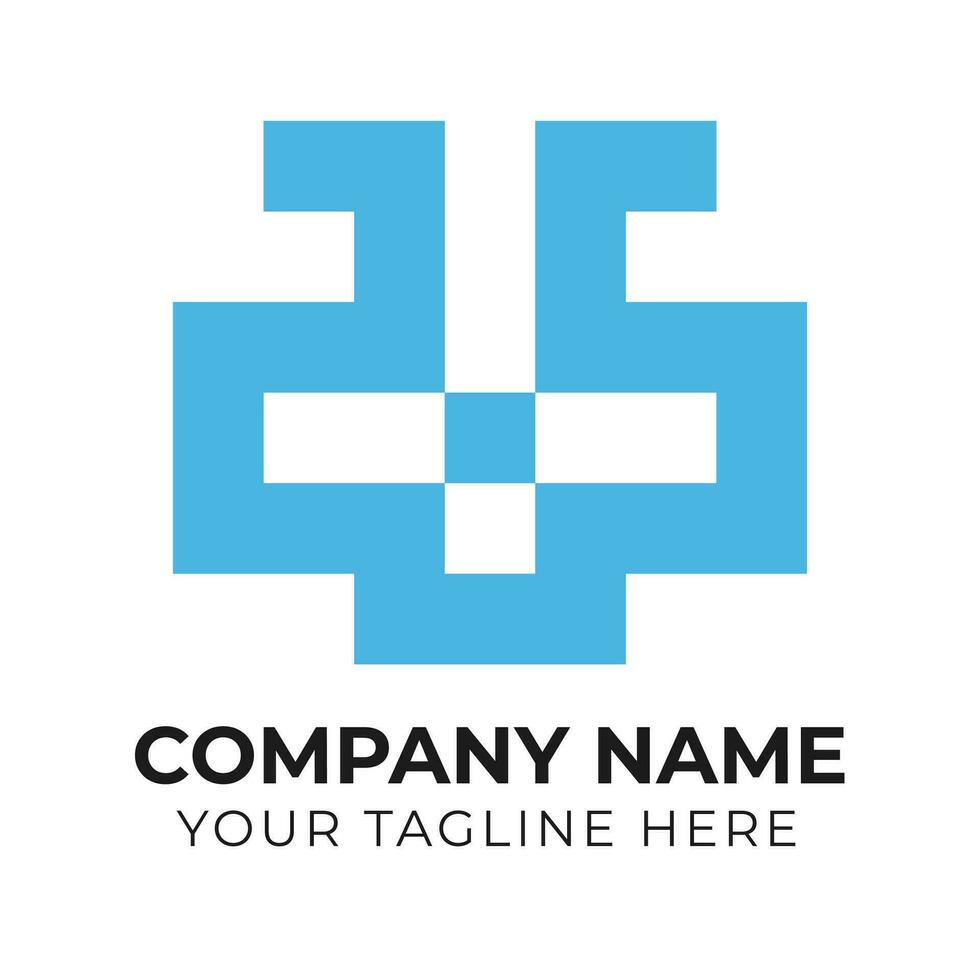 Modern abstract monogram minimalist business logo design template Free Vector