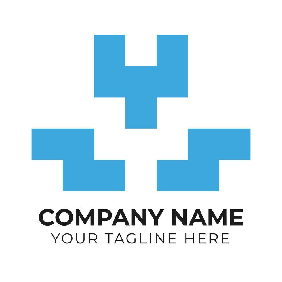 Corporate abstract monogram minimalist business logo design template Free Vector