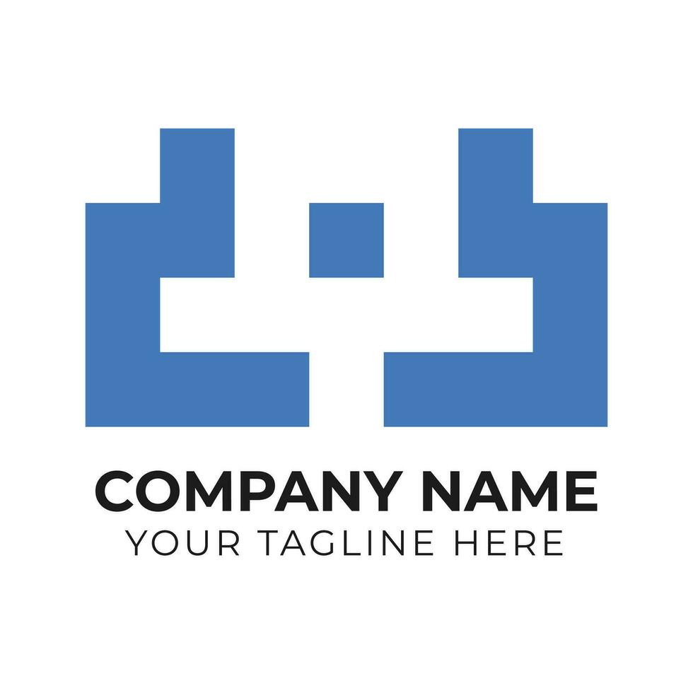 Creative abstract monogram minimalist business logo design template Free Vector