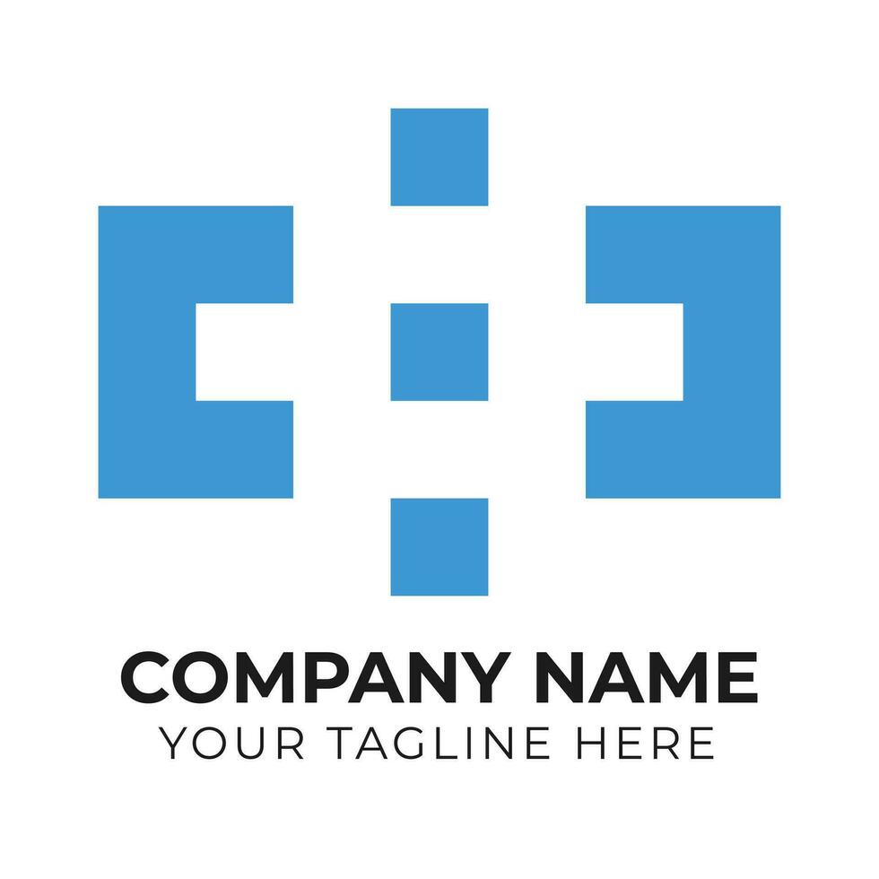 Creative abstract monogram minimalist business logo design template Free Vector