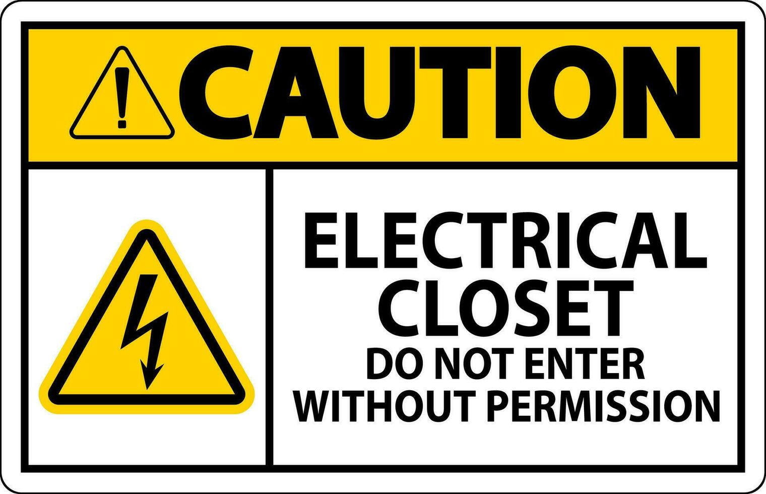 precaución firmar eléctrico armario - hacer no entrar sin permiso vector