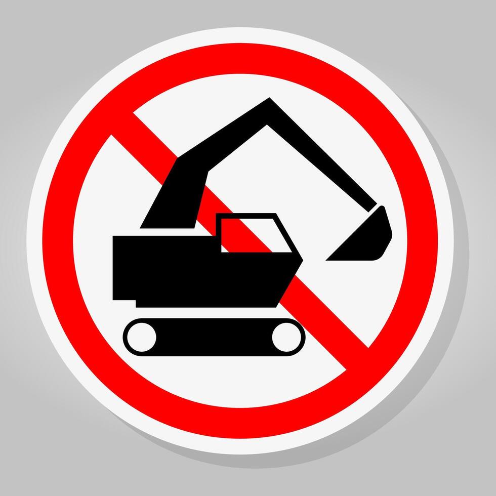 Prohibition Sign, No Digging Symbol vector