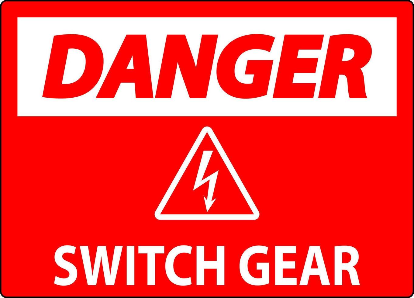 Danger Sign, Switch Gear Sign 26698339 Vector Art at Vecteezy