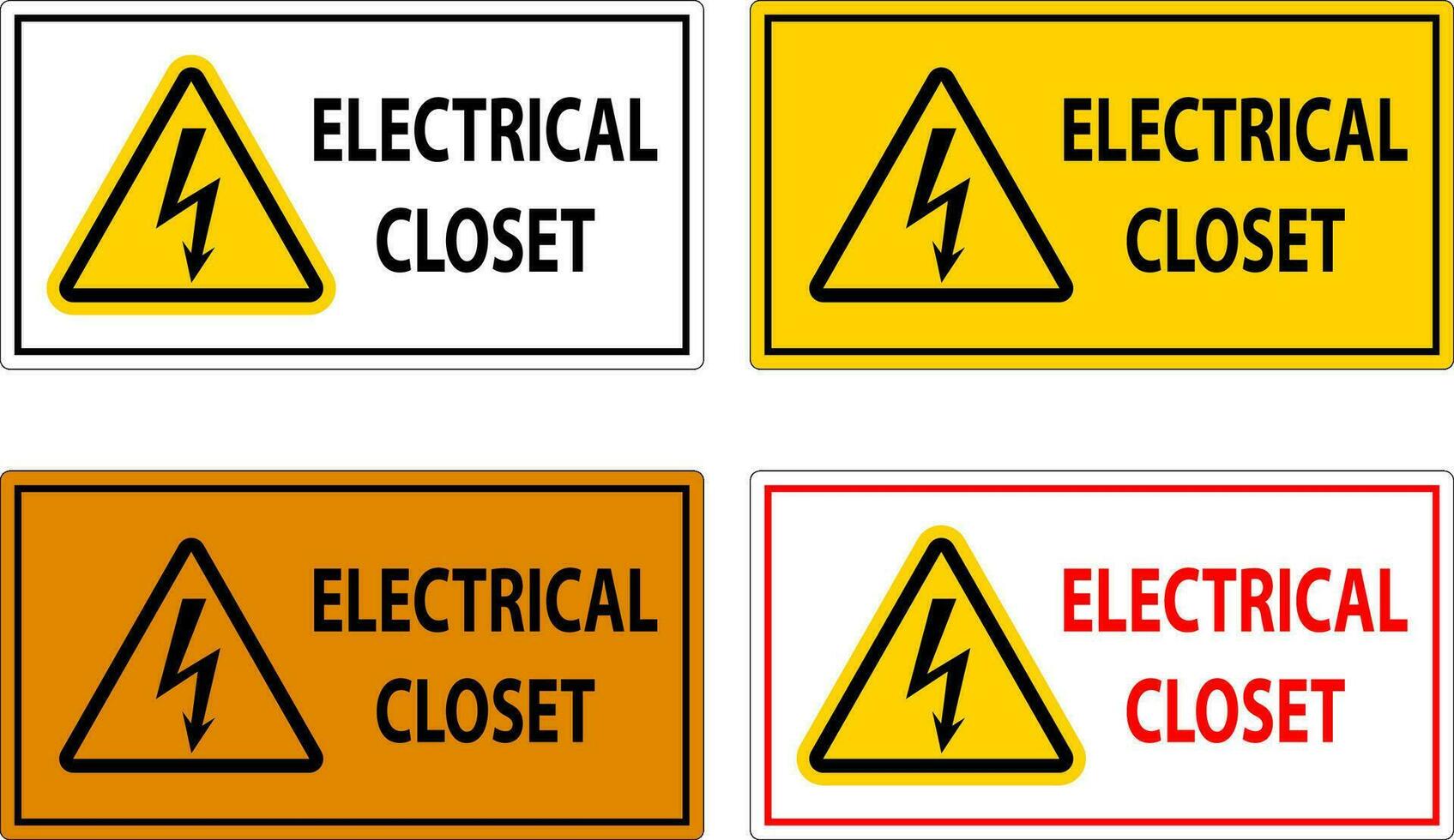 la seguridad firmar eléctrico armario vector