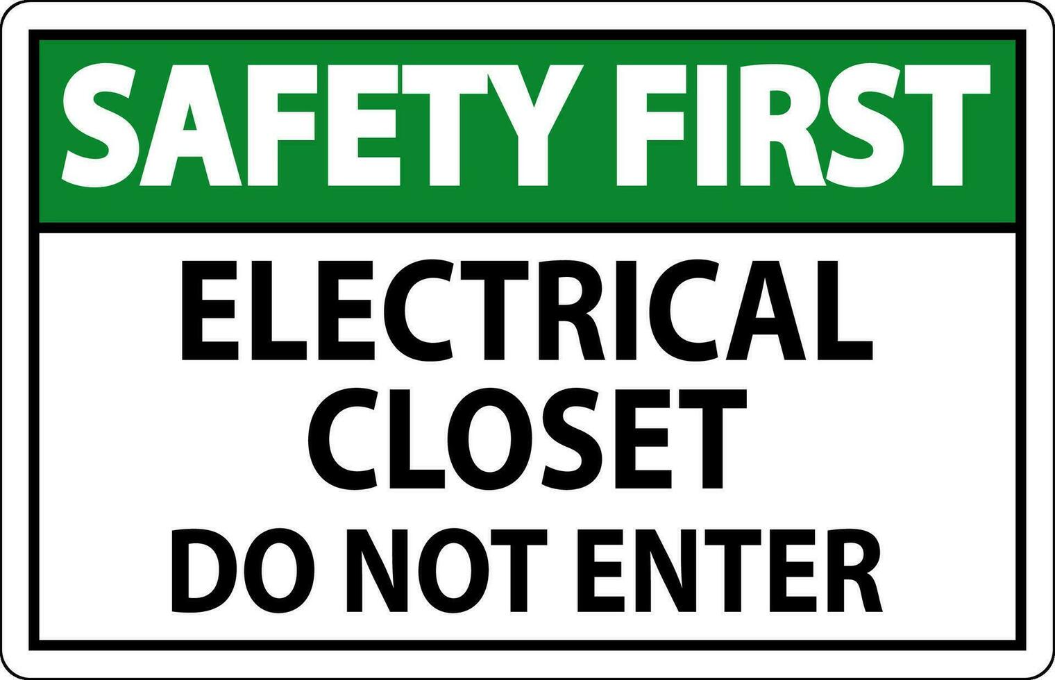 Safety Fiirst Sign Electrical Closet - Do Not Enter vector