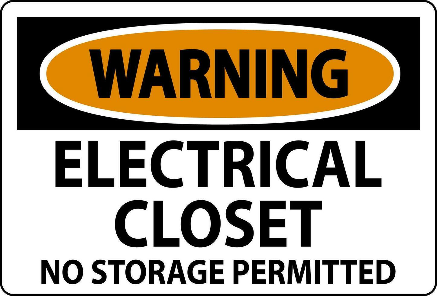 advertencia firmar eléctrico armario - No almacenamiento permitido vector