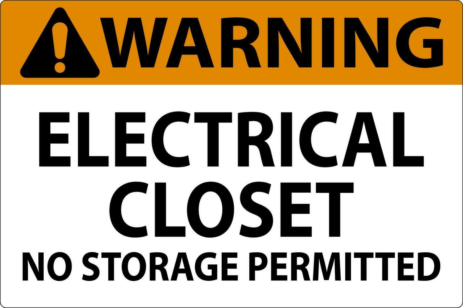 advertencia firmar eléctrico armario - No almacenamiento permitido vector