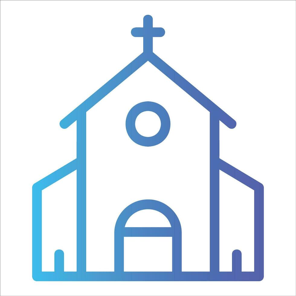church in flat design style vector