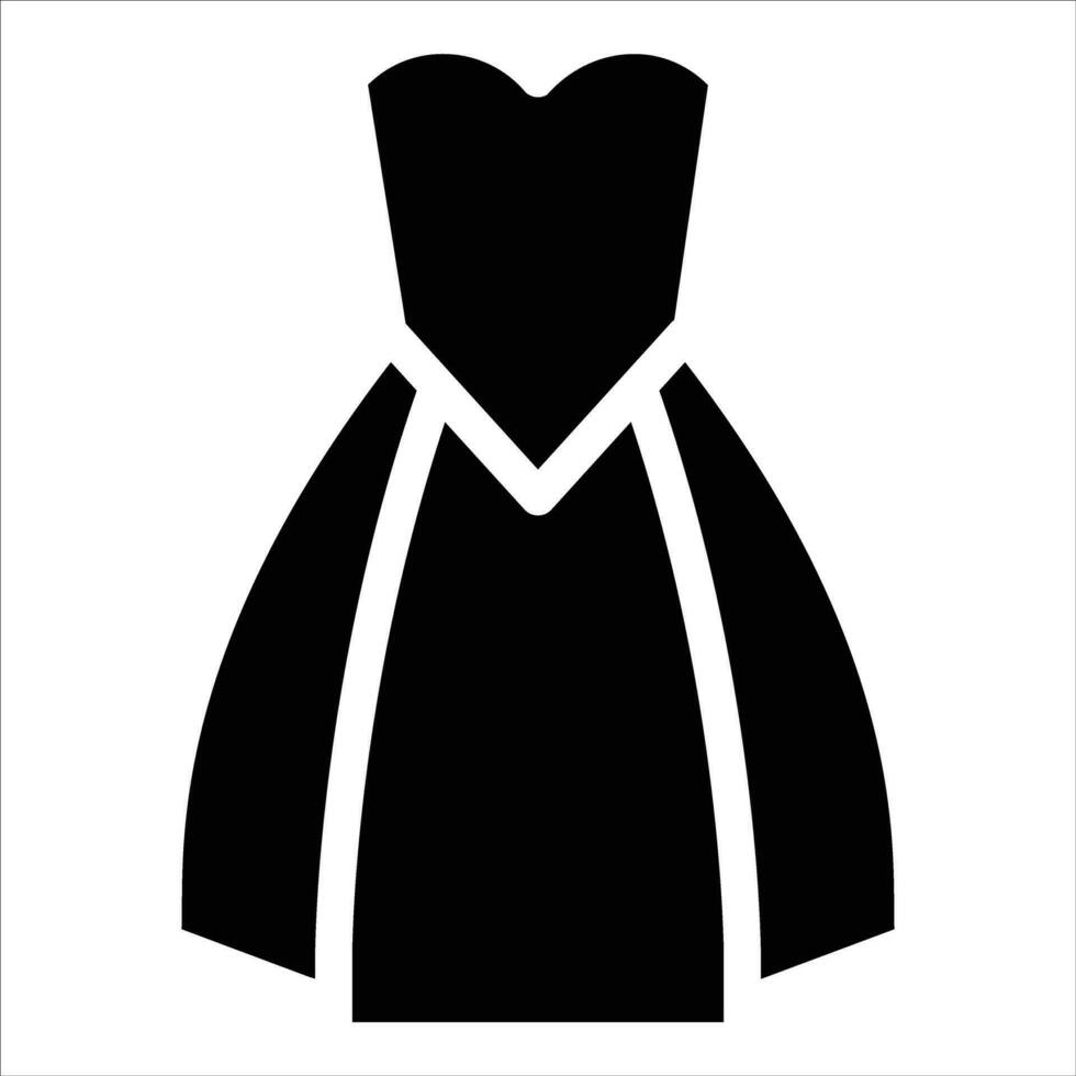 wedding dress in flat design style vector