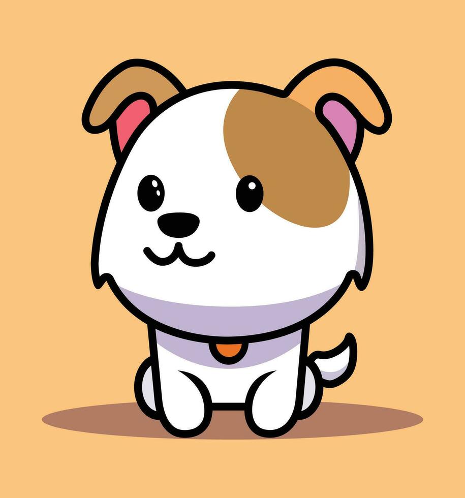 linda kawaii perro perrito clipart vector