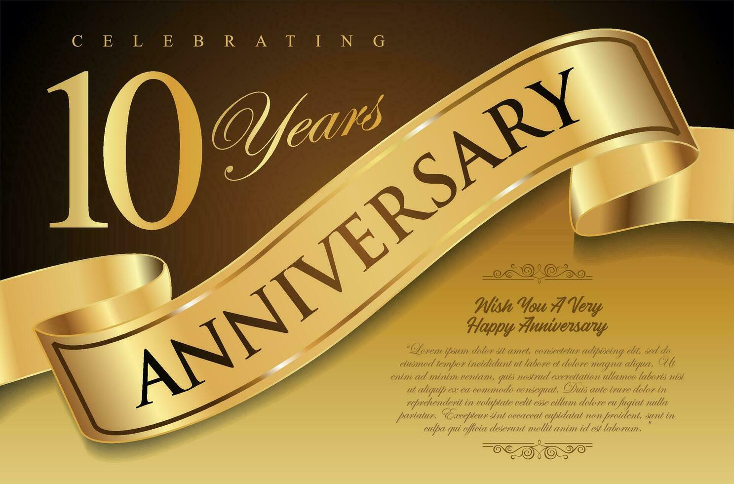 Golden Anniversary certificate or background vector illustration