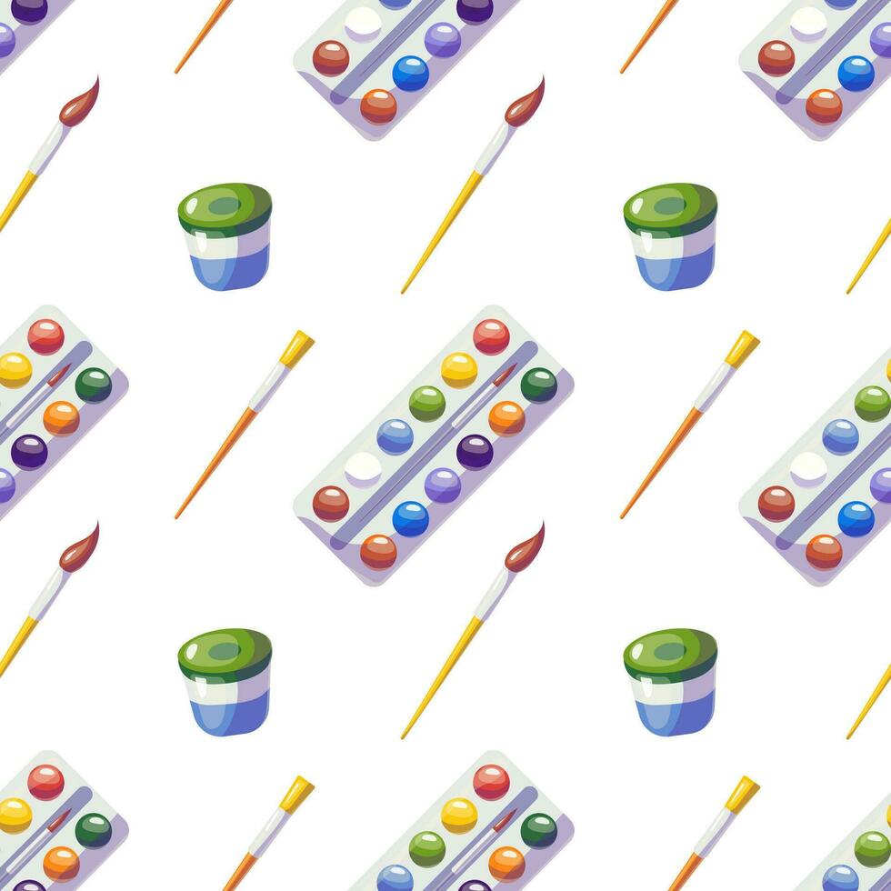 Seamless pattern back to school vector