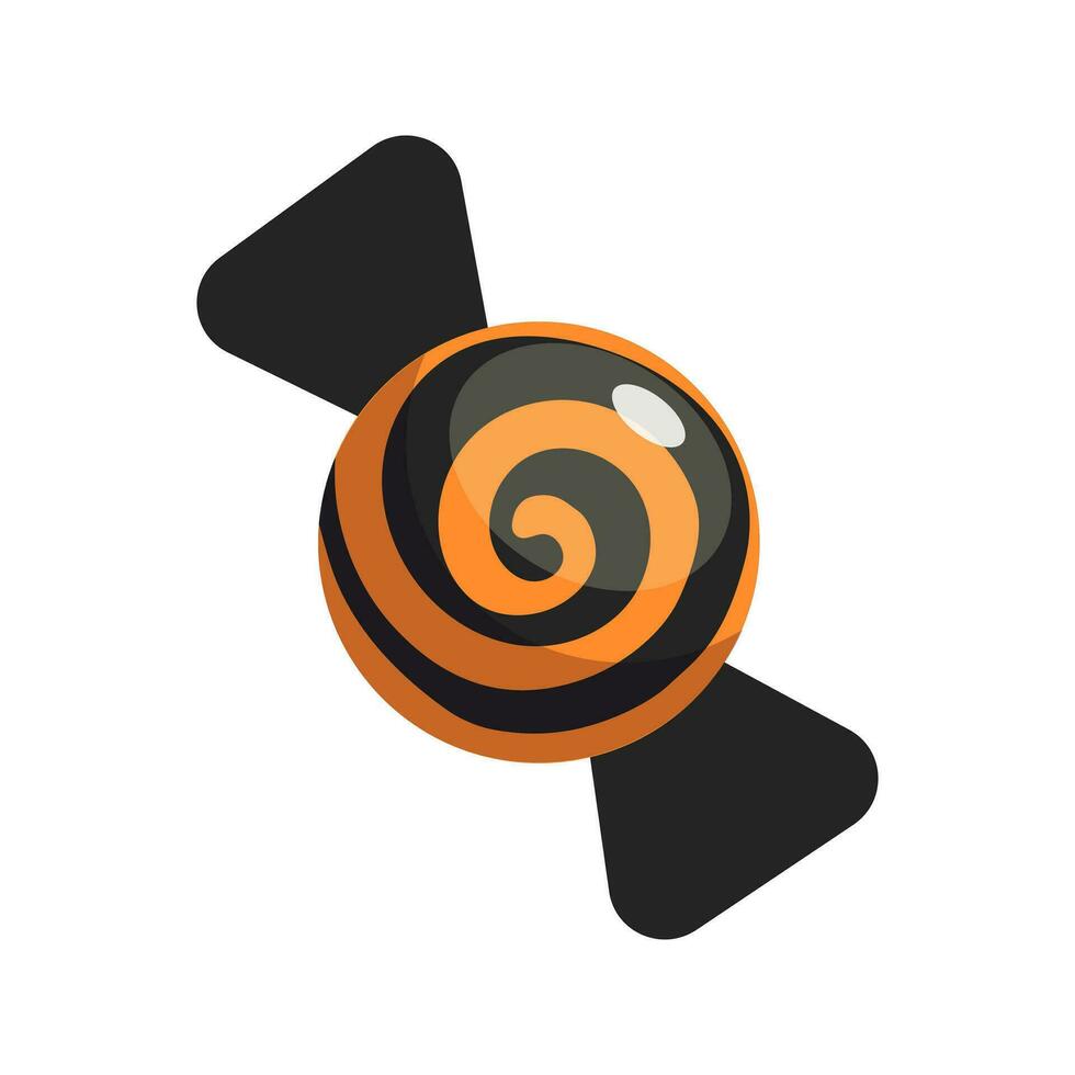 Halloween vector cartoon illustration with candy