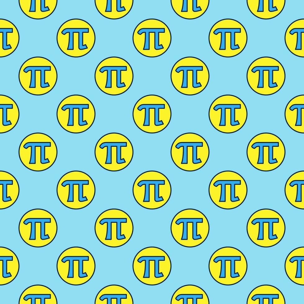 Pi Sign in circle vector concept modern seamless pattern