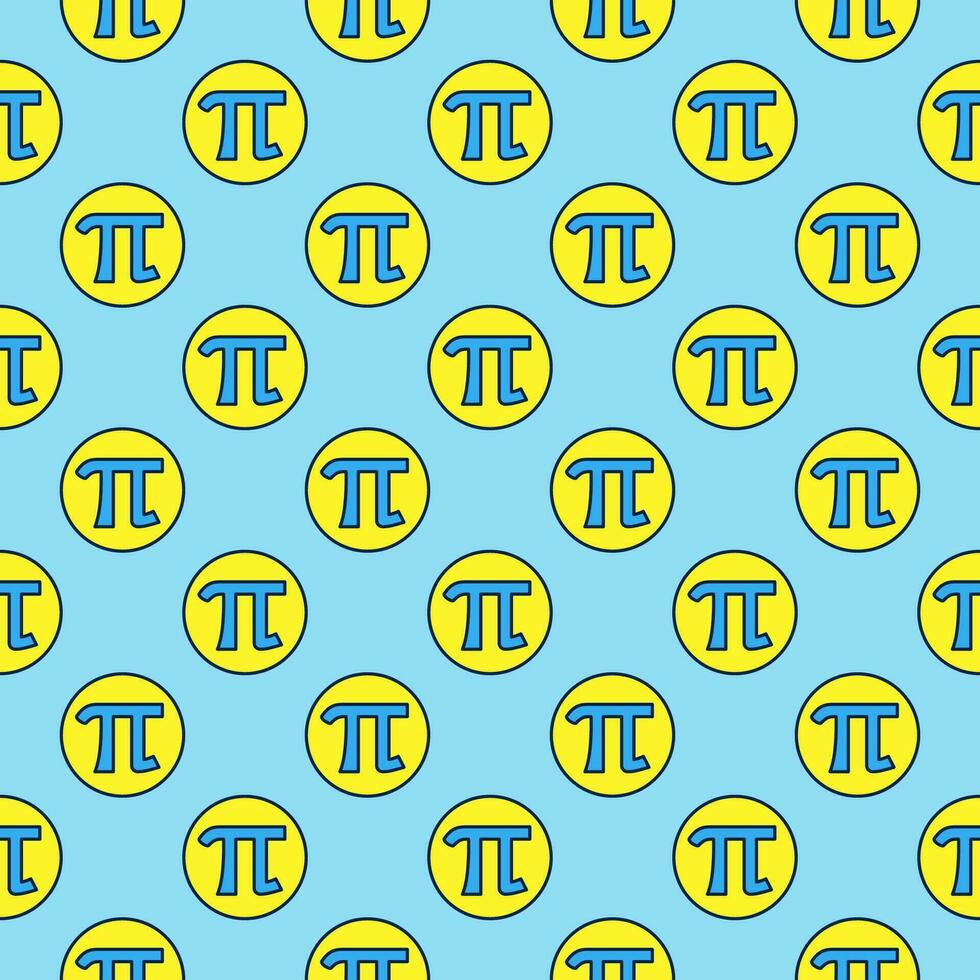 Pi Sign in circle vector concept modern seamless pattern