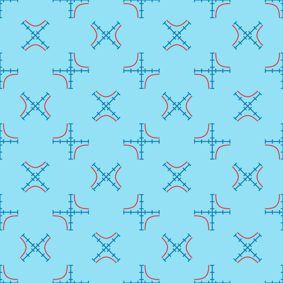 Mathematics Graph vector concept blue seamless pattern