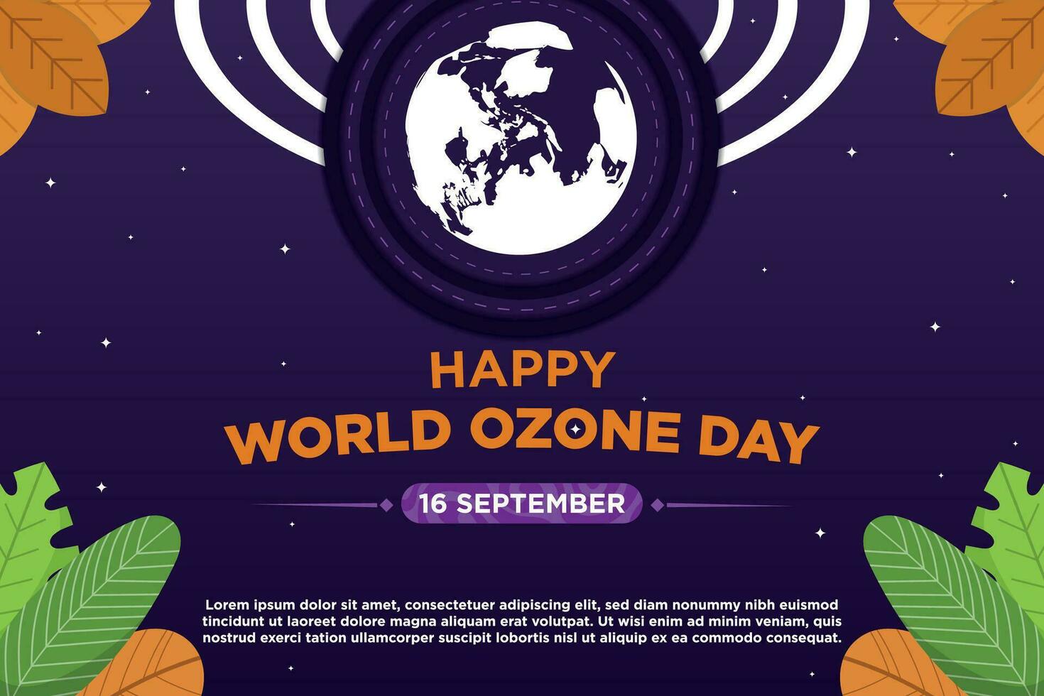 New Concept Vector World Ozone Day With Plant Illustration