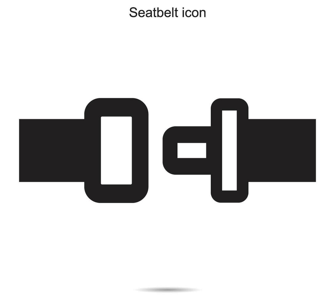 Seatbelt icon, vector illustration.