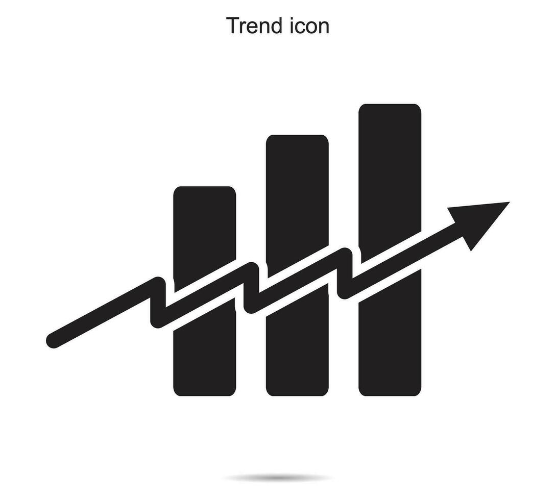 Trend icon, vector illustration.