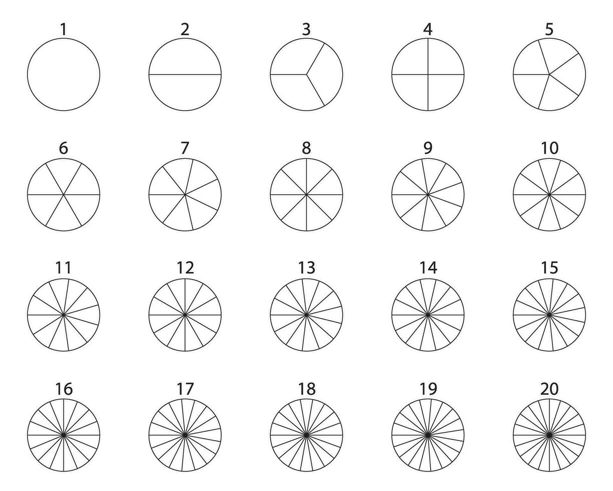 conjunto de segmentario círculos vector