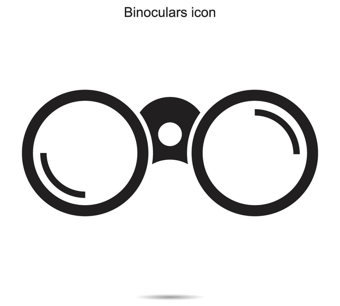 Binoculars icon, vector illustration.