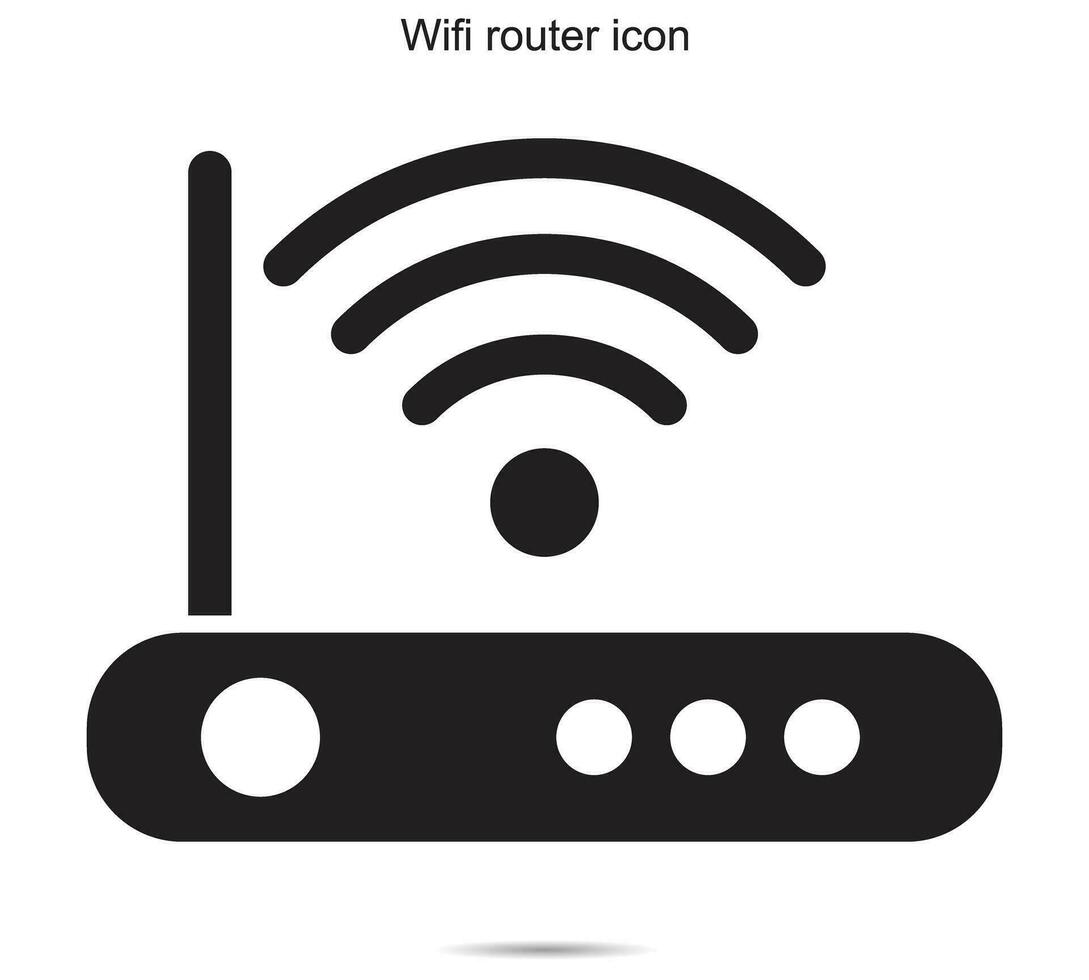 Wifi router icon, vector illustration.
