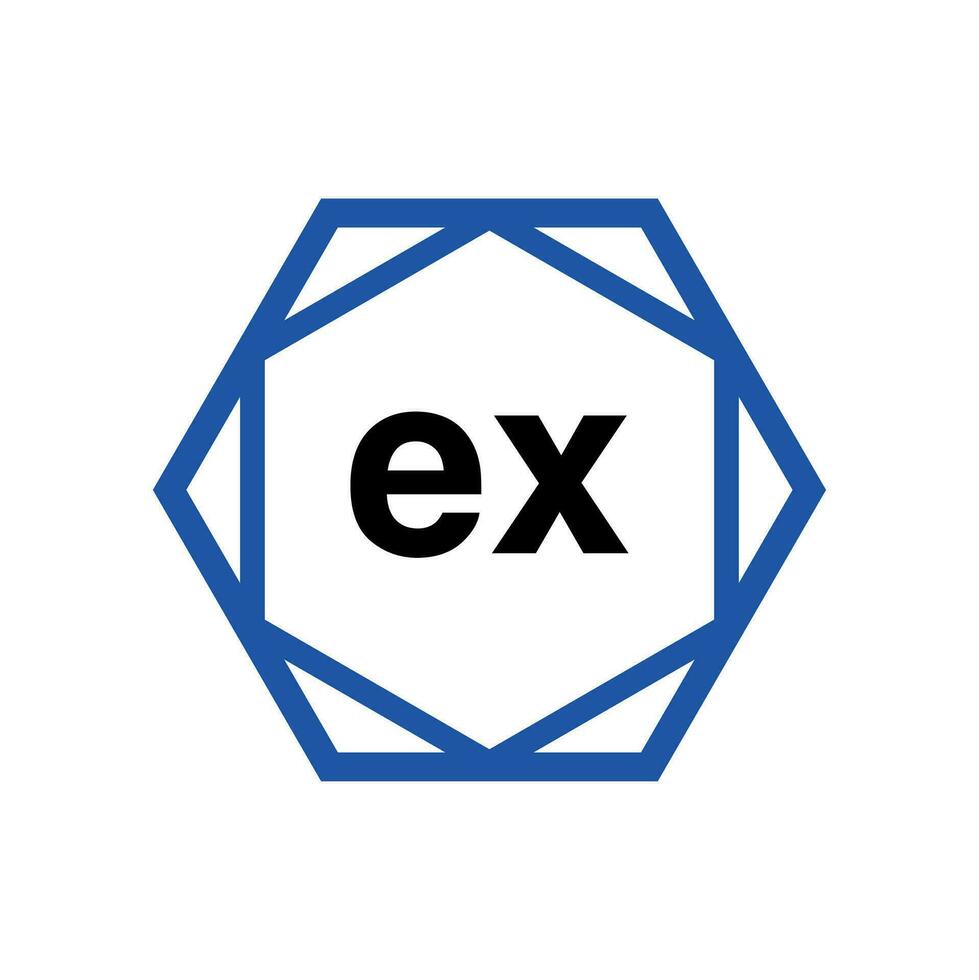 ex empresa nombre en diamante forma. ex monograma. vector