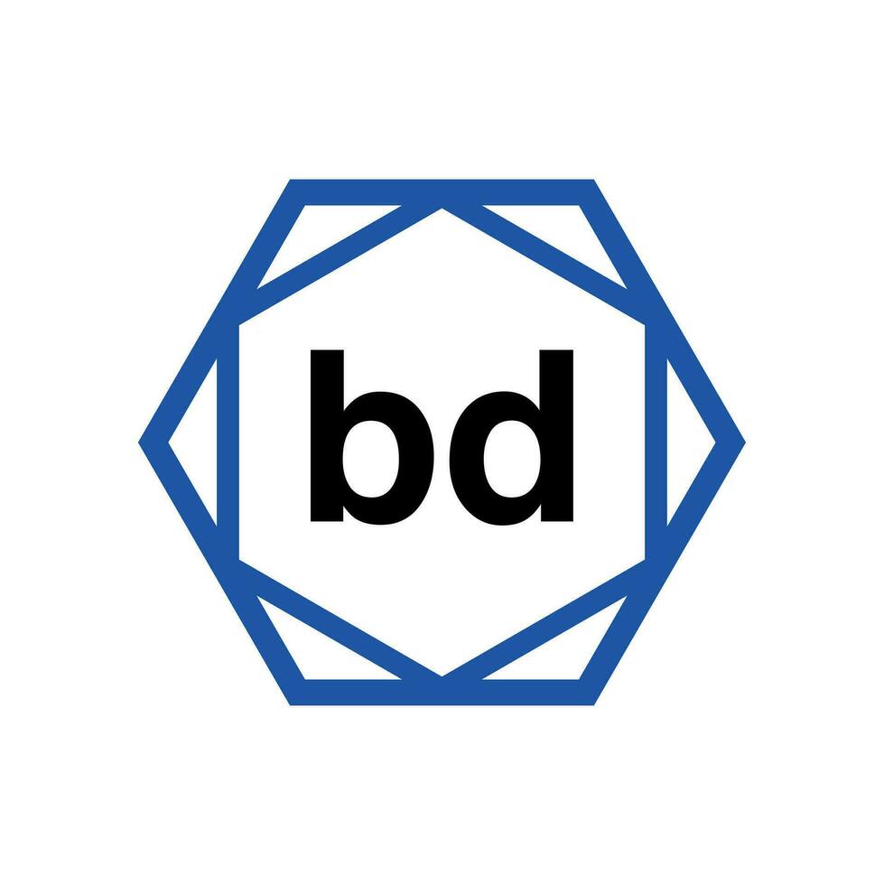 BD Company  name in diamond shape. BD monogram. vector