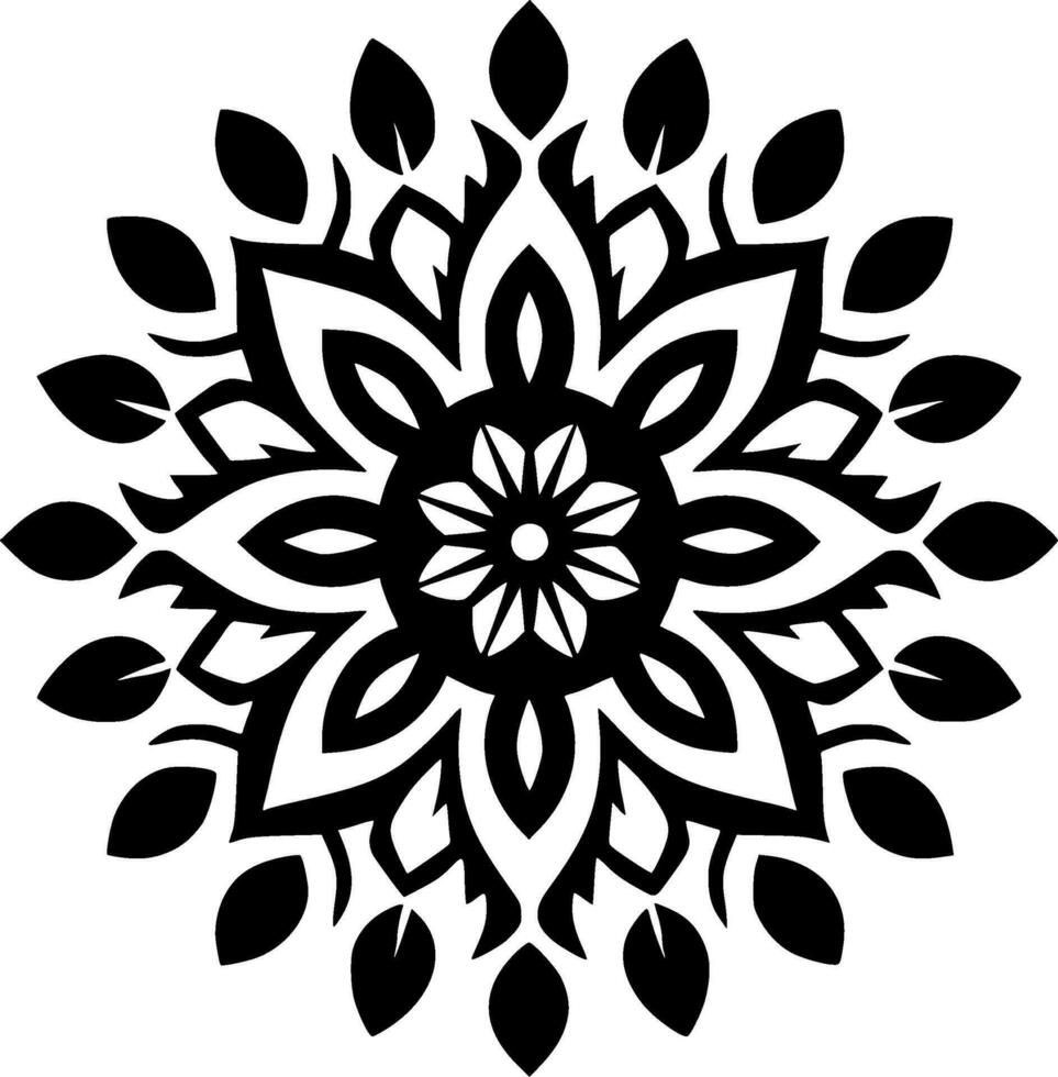 mandala - minimalista y plano logo - vector ilustración