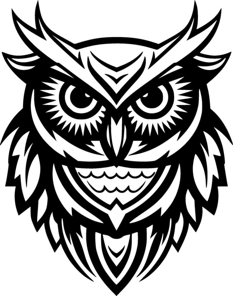 Owl - Minimalist and Flat Logo - Vector illustration