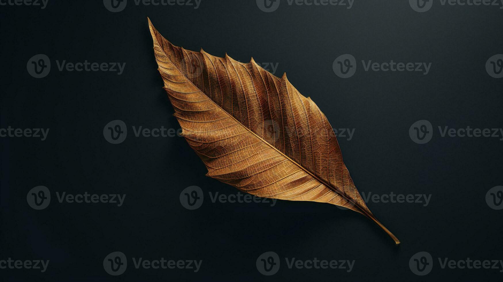 leaf on a white background AI Generative photo