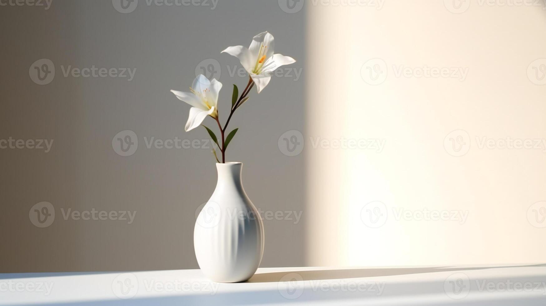 vase with flowers AI Generative photo