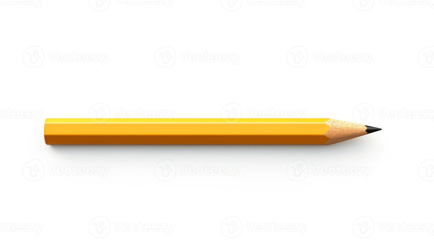 yellow pencil isolated on white AI Generative photo