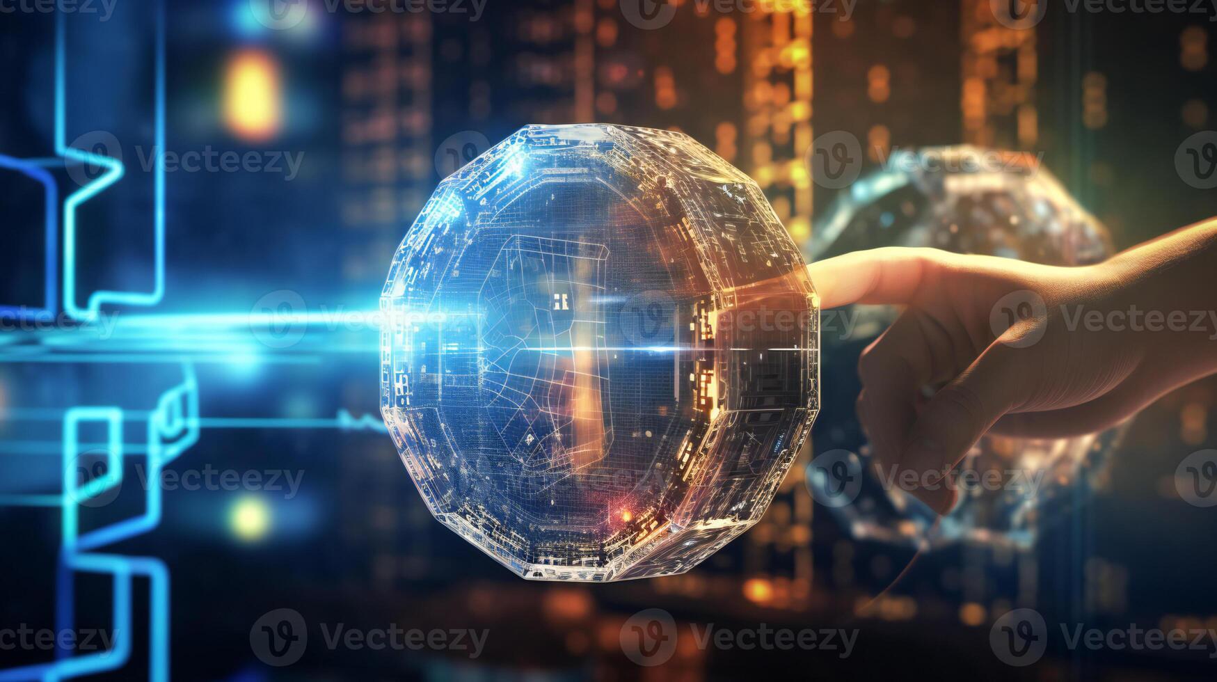 abstraction ai tech background information photo