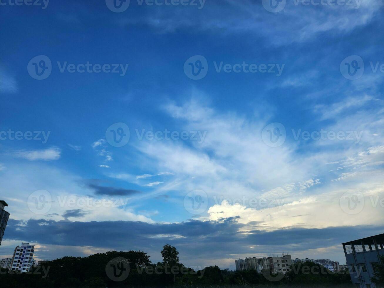 White cloud on blue sky fantastic cloudscape photo