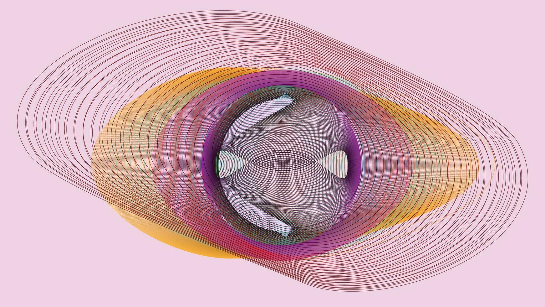 resumen espiral ondulado espacio estilo nebulosa anillo antecedentes en múltiple color me gusta oscuro azul, amarillo, verde, púrpura, y dorado. usted lata utilizar esta creativo trabajo como tu proyecto antecedentes o página web sitio. vector