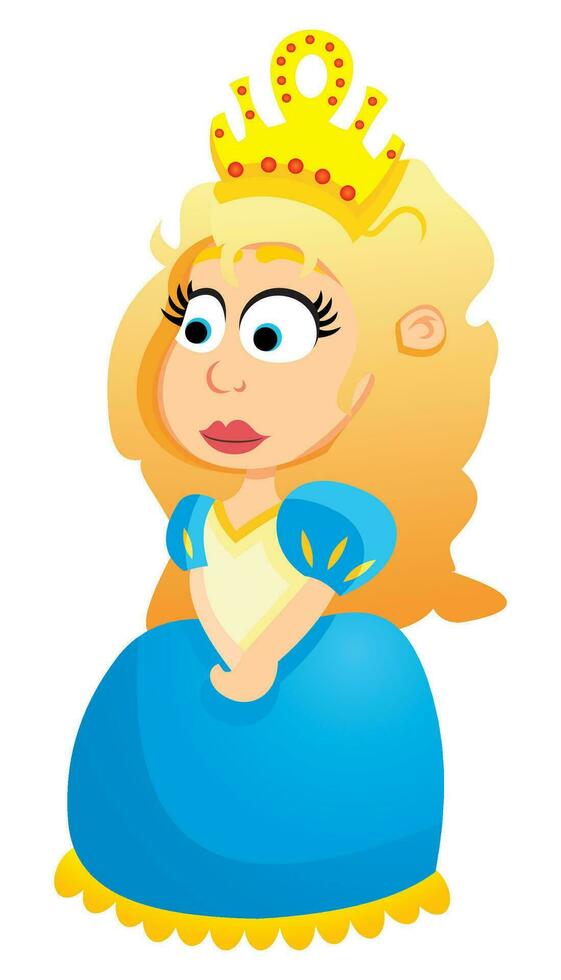 The princess in cartoon style vector